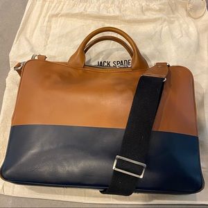 Jack Spade Dipped Leather Slim Briefcase